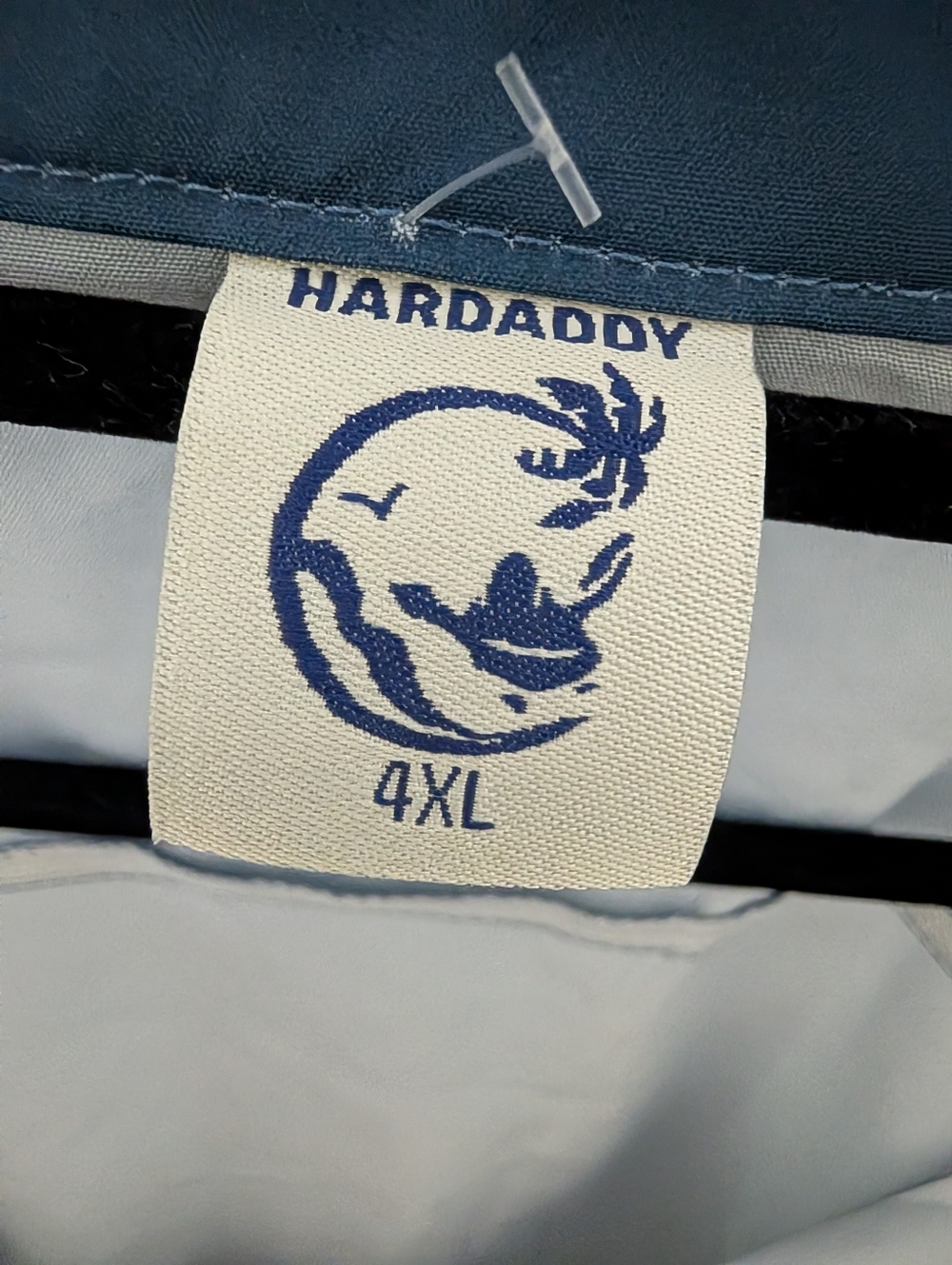 Hardaddy 4XL Bowling Shirt Blue White Retro Resort Sopranos Vibe - Picture 6 of 6